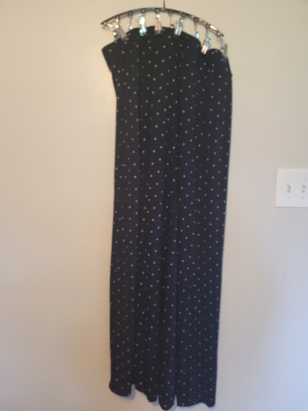 torrid Black Maxi Skirt with White Polka Dots